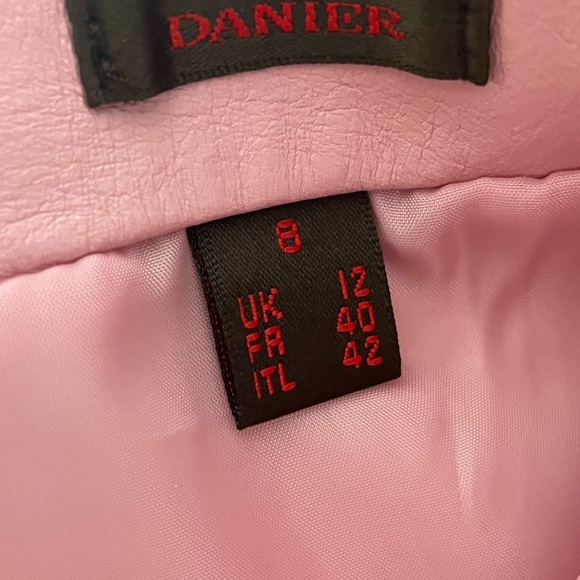 Danier size 8 Pink Midi Leather Skirt - Picture 14 of 15